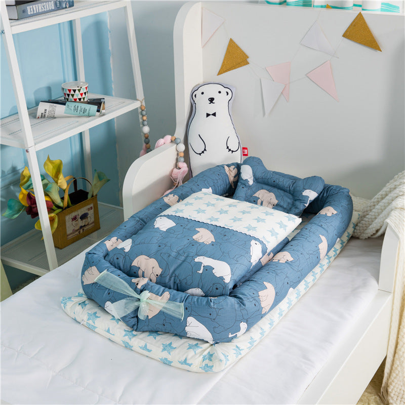 Foldable Portable Travel Crib – Anti-Pressure Cotton Travel Baby Bed