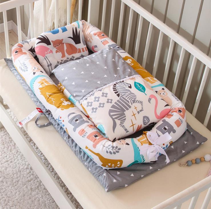 Foldable Portable Travel Crib – Anti-Pressure Cotton Travel Baby Bed