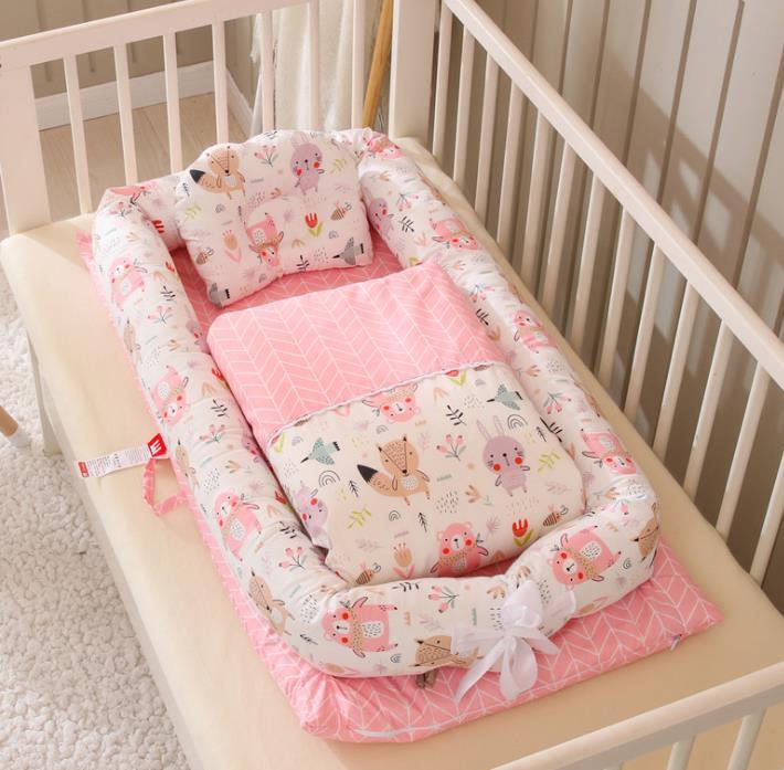 Foldable Portable Travel Crib – Anti-Pressure Cotton Travel Baby Bed