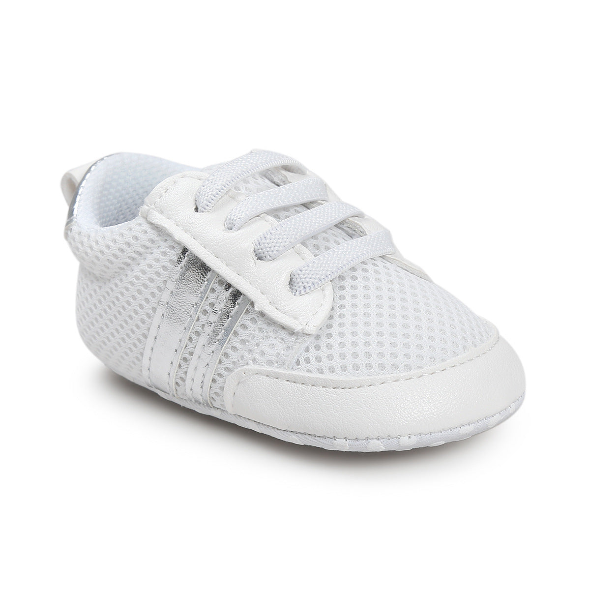 Striped Leather Non-Slip Soft Newborn Sneakers