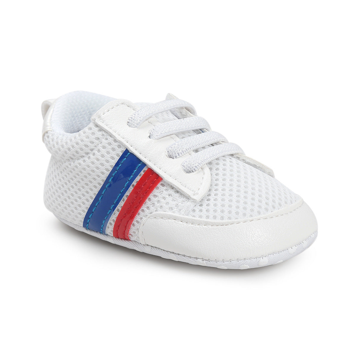 Striped Leather Non-Slip Soft Newborn Sneakers