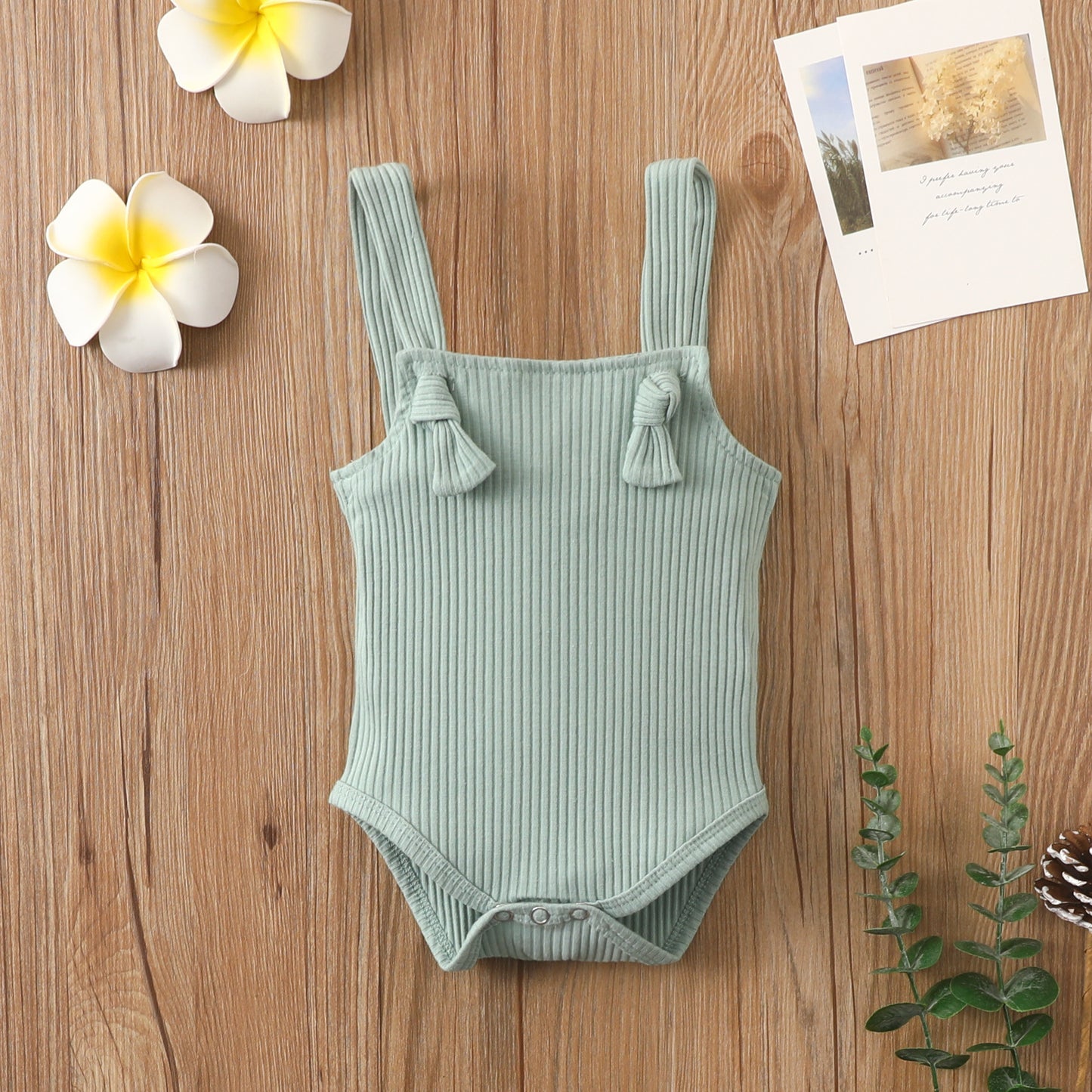 Earthy Cotton Strap Baby Romper