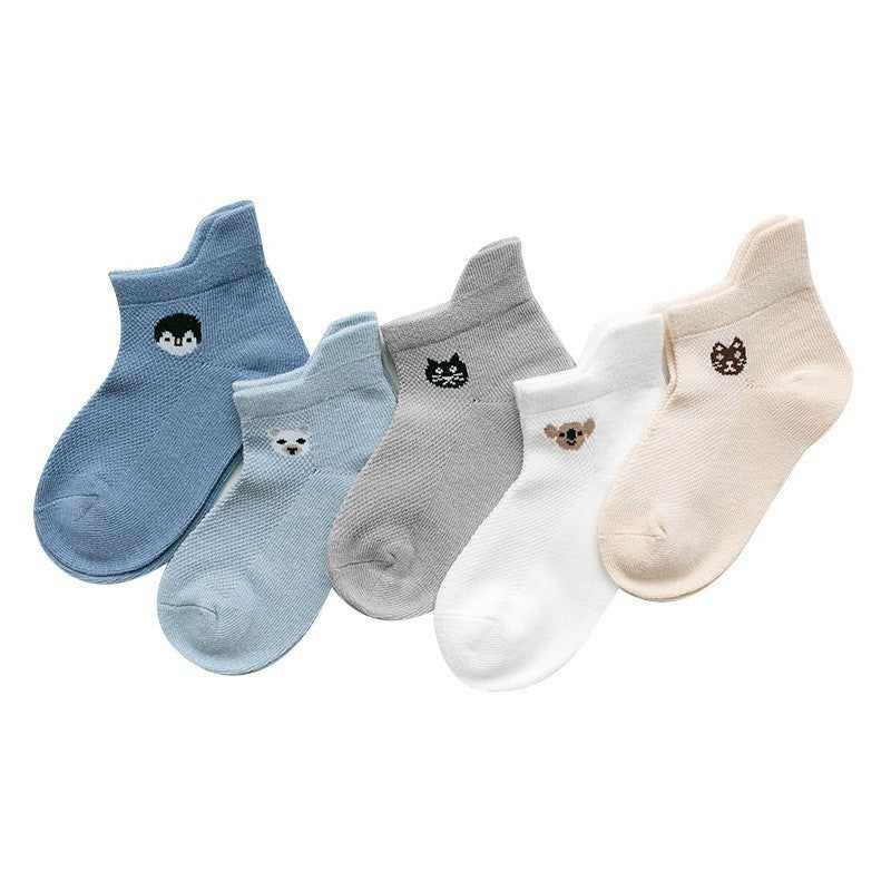 Cozy Cotton Baby Socks (5-Pack) – Soft, Non-Slip, and Adorable