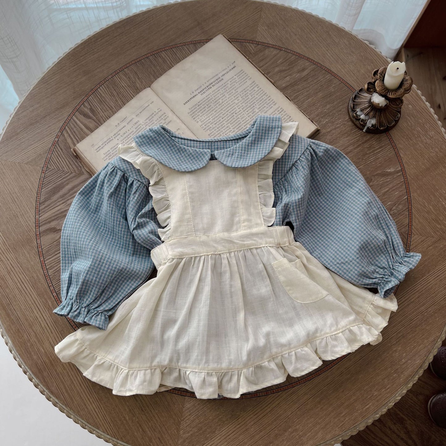 Plaid Long Sleeve Baby Romper