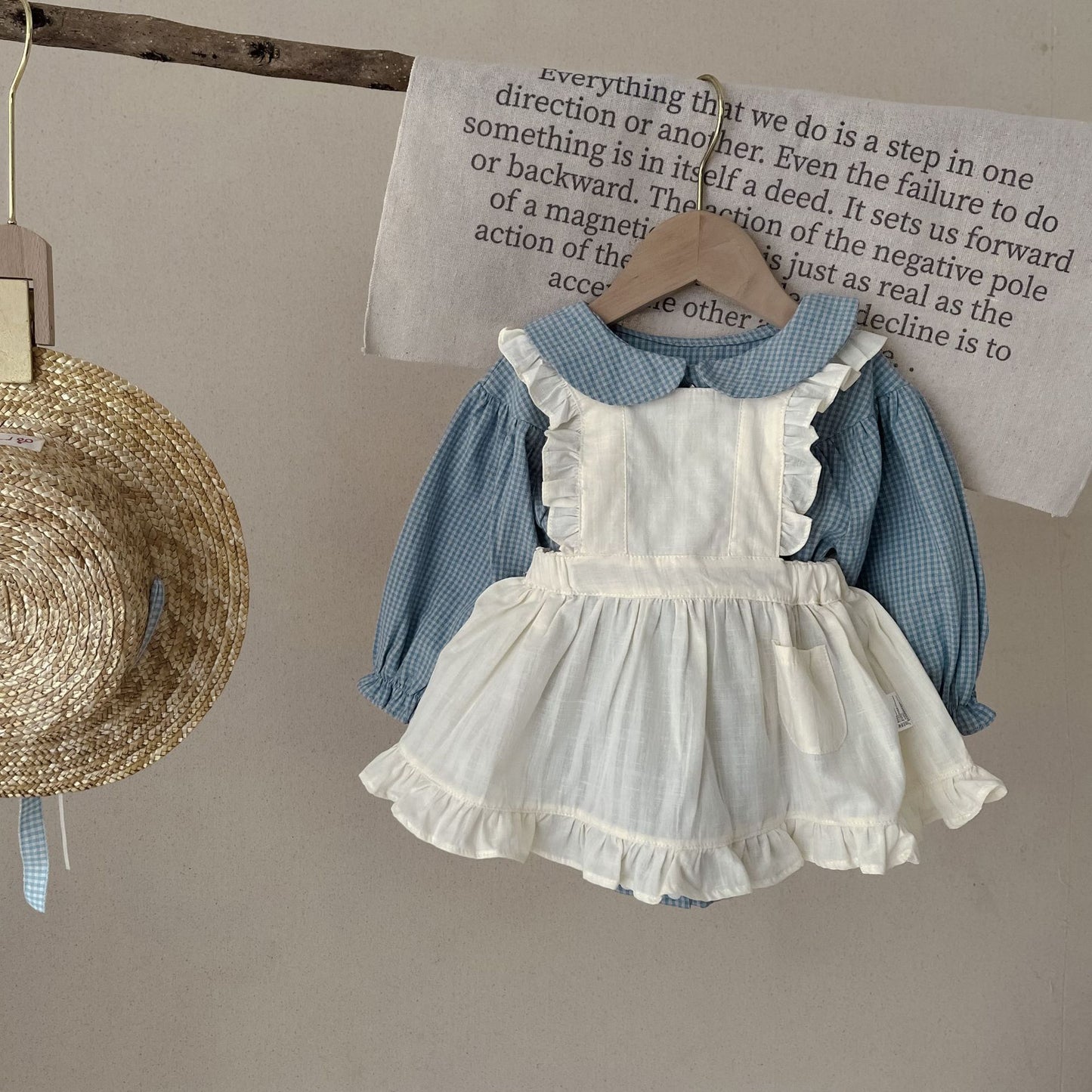 Plaid Long Sleeve Baby Romper