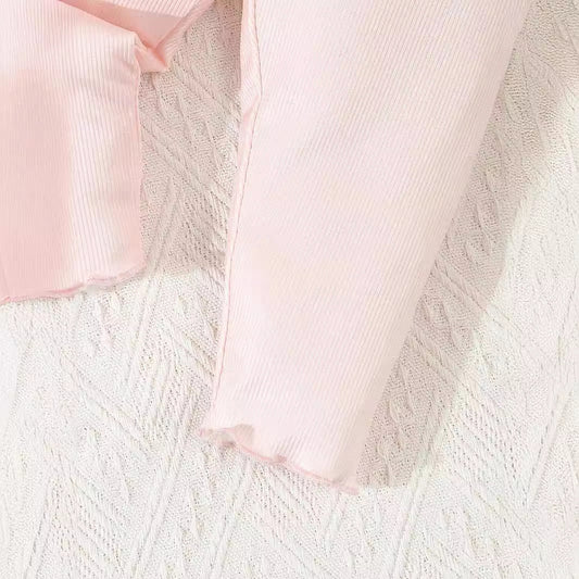 3-Piece Baby Outfit Set – Long Sleeve Bodysuit, Pants, and Hat