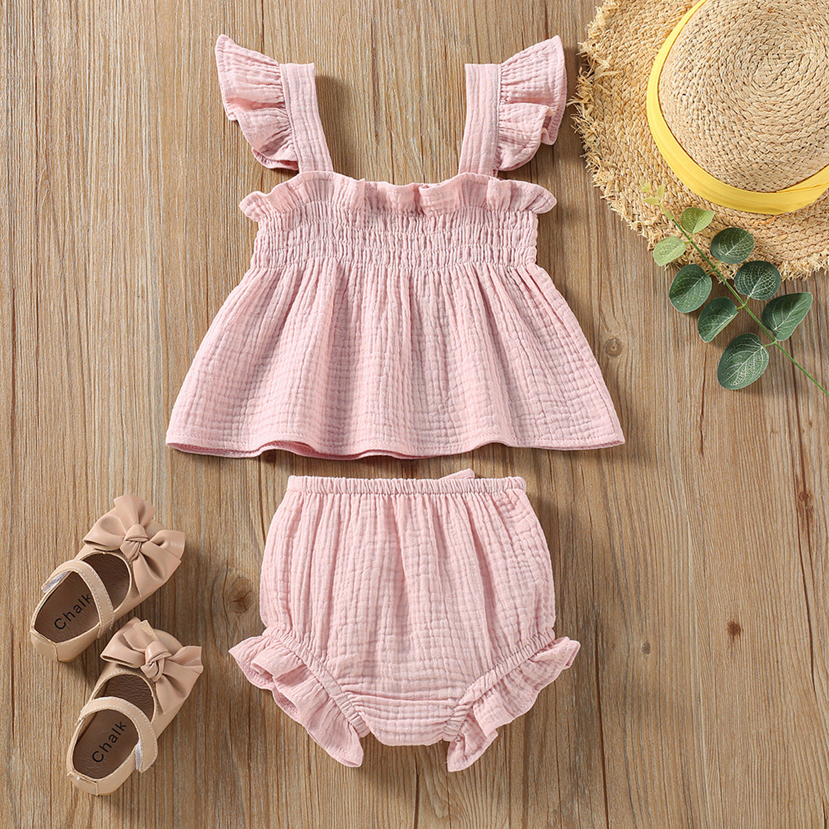 Cotton Sling Top and Pants Summer Set