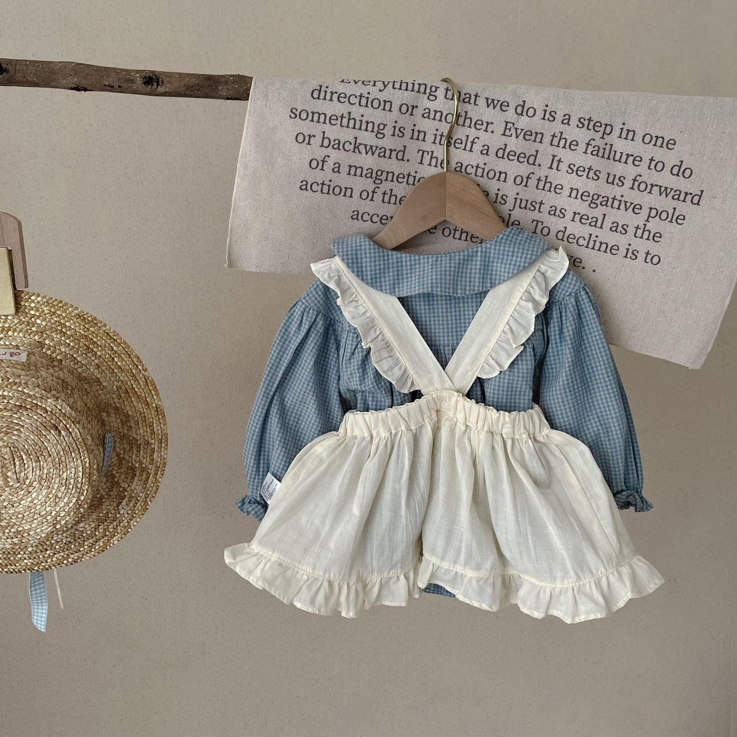 Plaid Long Sleeve Baby Romper