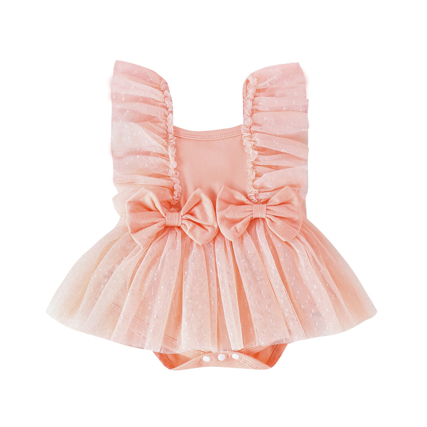 Princess Skirted Jumpsuit – Soft Cotton Bodysuit with Tulle Skirt