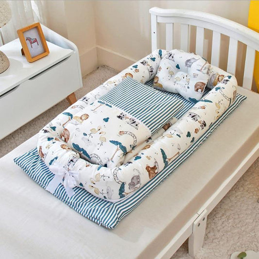 Foldable Portable Travel Crib – Anti-Pressure Cotton Travel Baby Bed