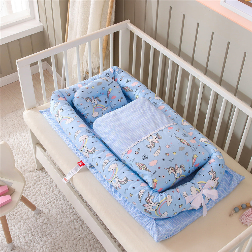 Foldable Portable Travel Crib – Anti-Pressure Cotton Travel Baby Bed