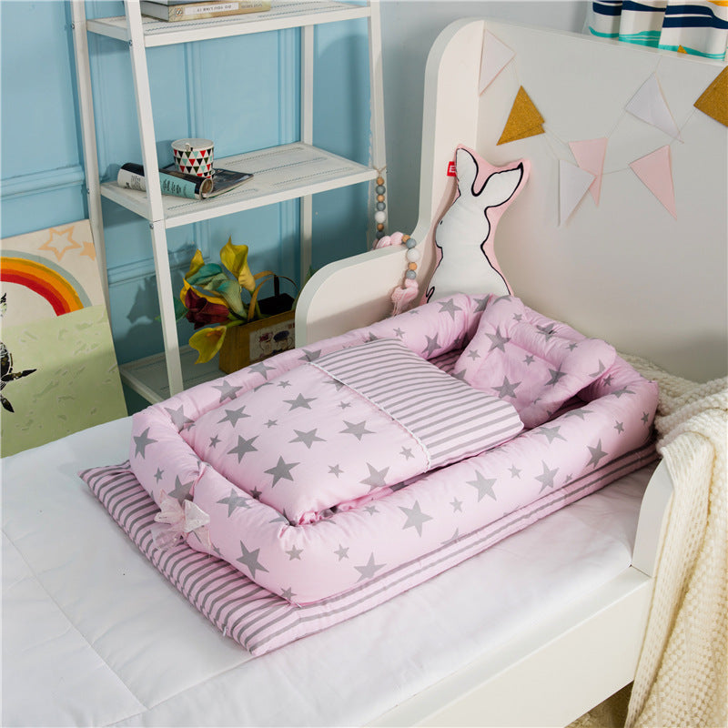 Foldable Portable Travel Crib – Anti-Pressure Cotton Travel Baby Bed