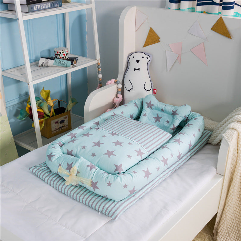 Foldable Portable Travel Crib – Anti-Pressure Cotton Travel Baby Bed