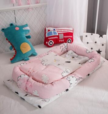 Foldable Portable Travel Crib – Anti-Pressure Cotton Travel Baby Bed