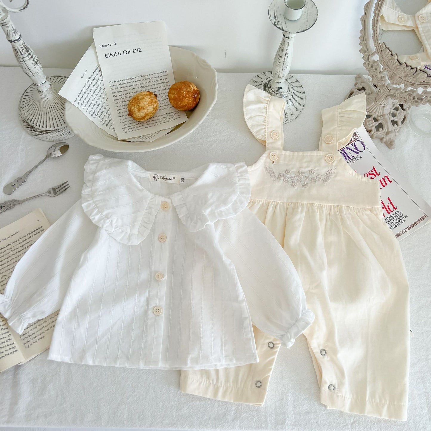 Adjustable Suspender Romper for Girls