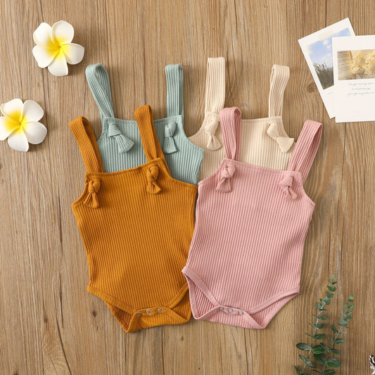 Earthy Cotton Strap Baby Romper