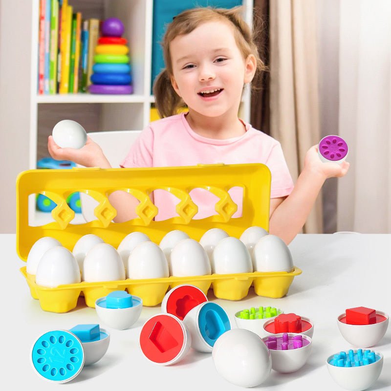 Educational Shape and Color Matching Egg Toy