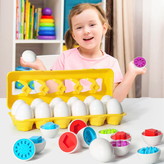 Educational Shape and Color Matching Egg Toy
