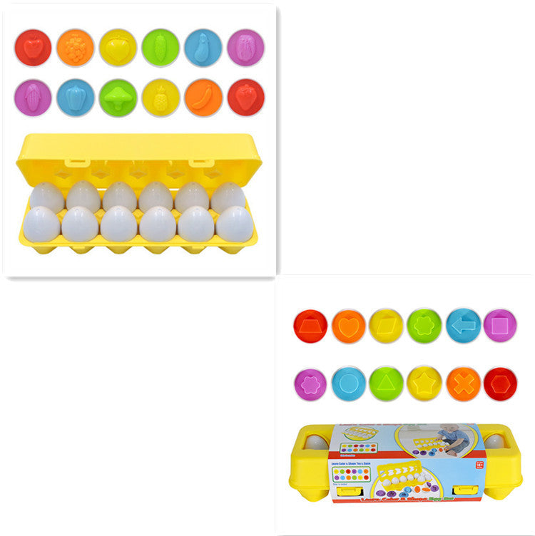Educational Shape and Color Matching Egg Toy