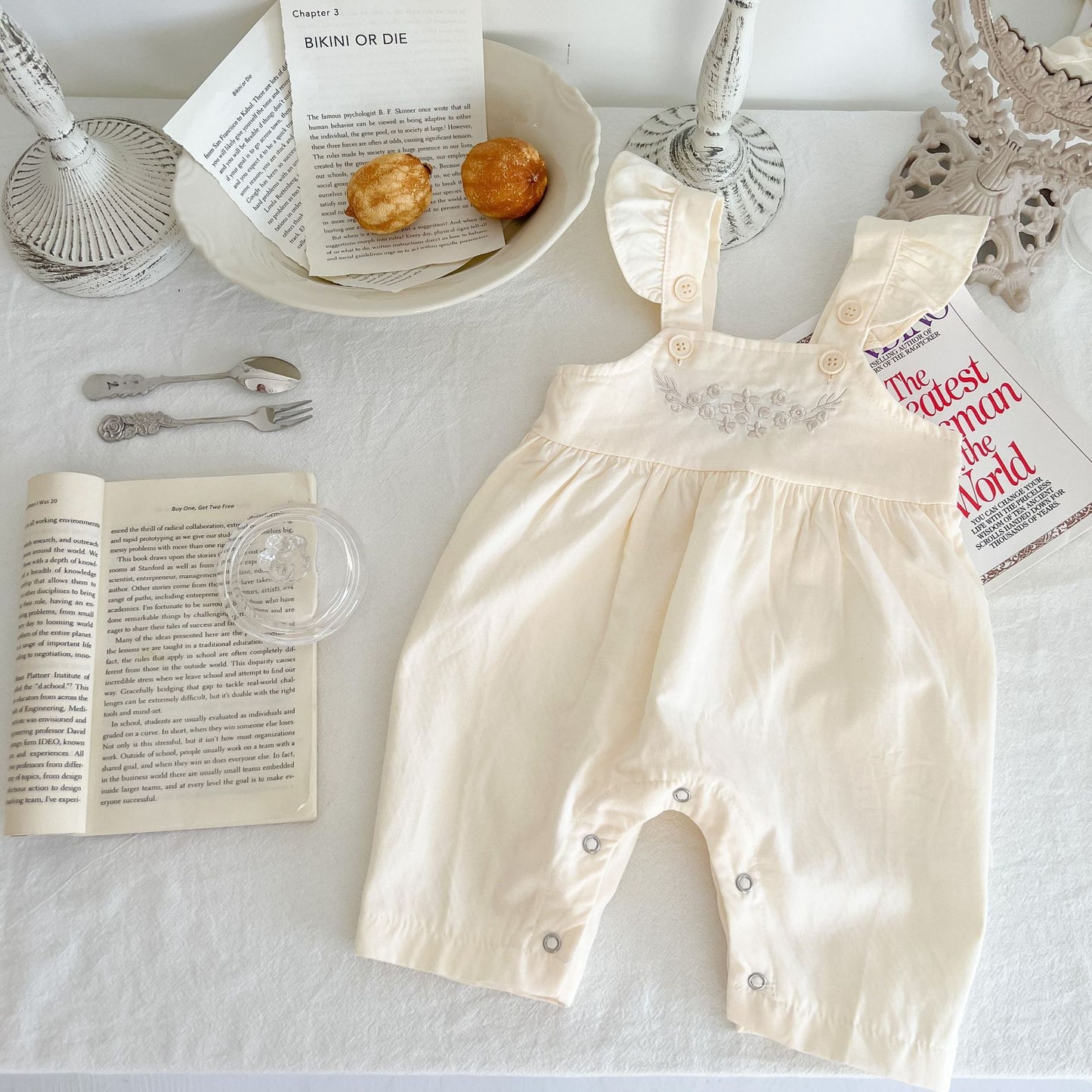 Adjustable Suspender Romper for Girls