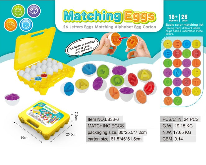 Educational Shape and Color Matching Egg Toy