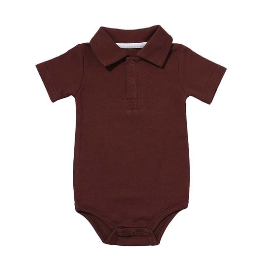 Classic Collared Cotton Baby Bodysuit – Soft, Stylish, and Easy to Wear