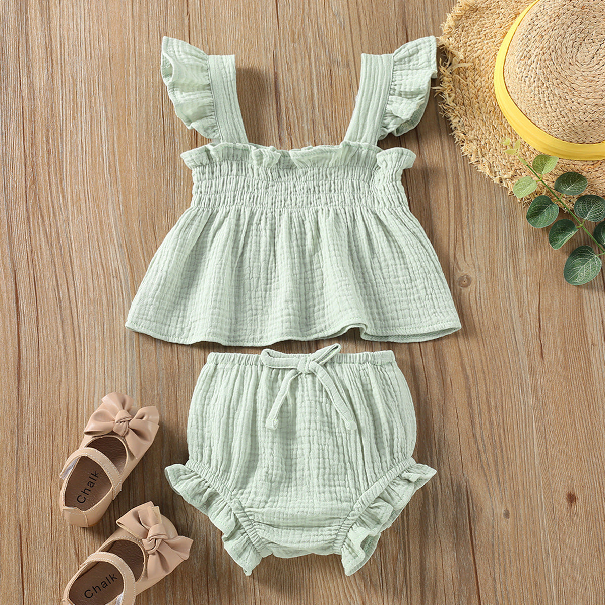 Cotton Sling Top and Pants Summer Set