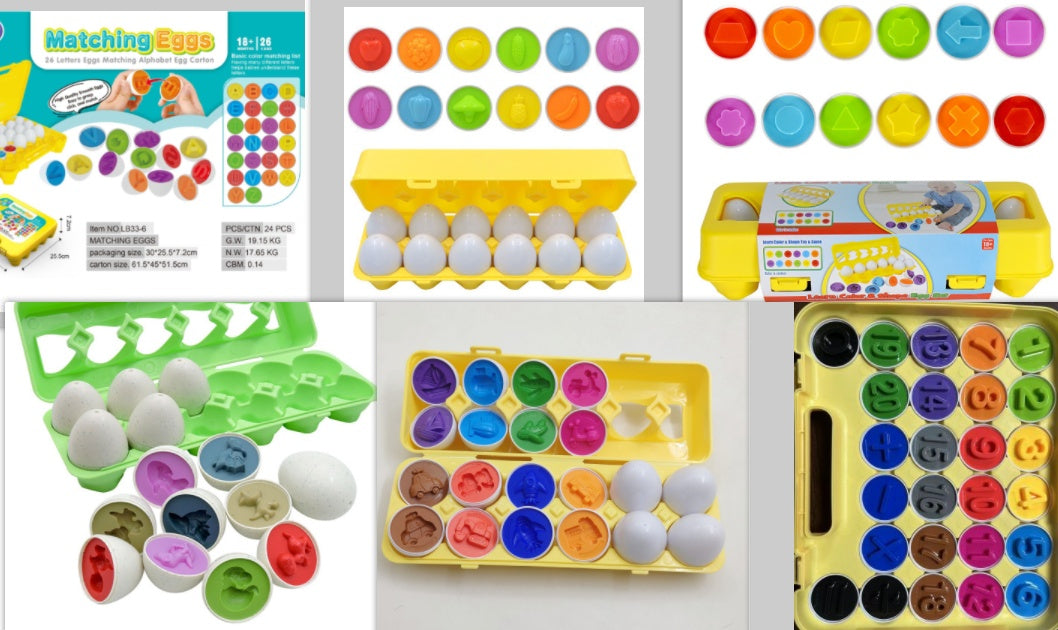 Educational Shape and Color Matching Egg Toy