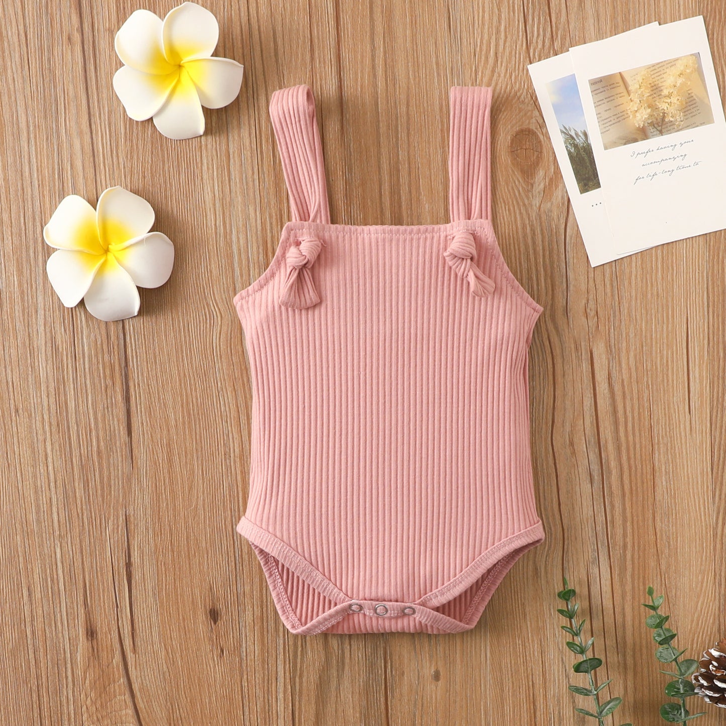 Earthy Cotton Strap Baby Romper