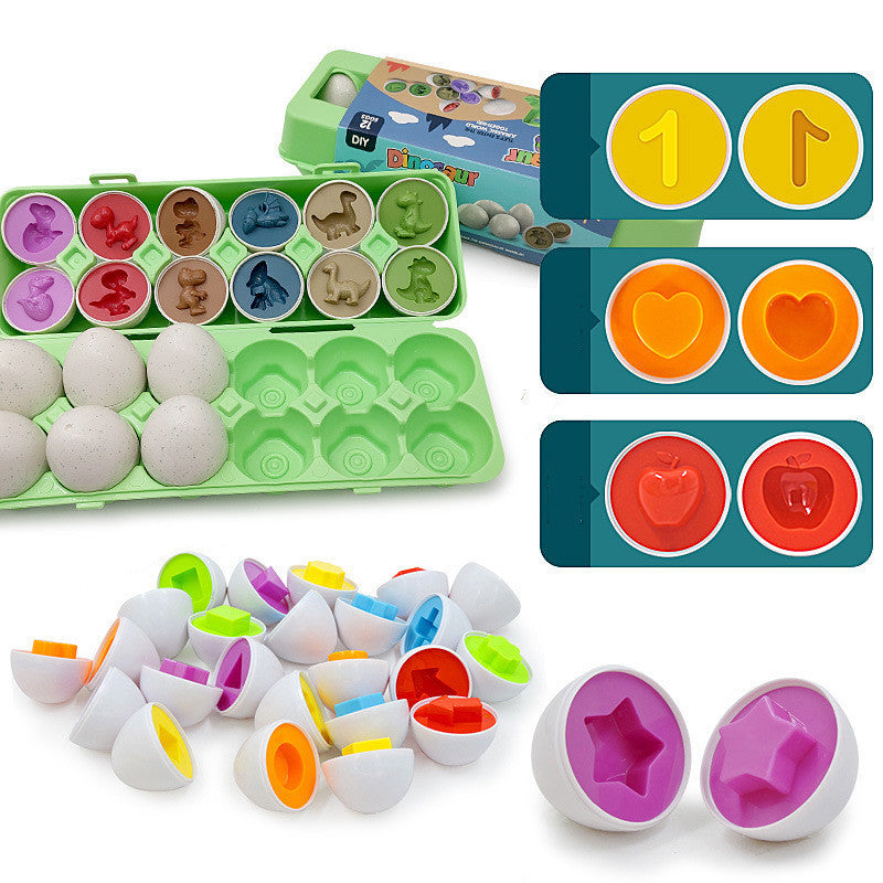 Educational Shape and Color Matching Egg Toy