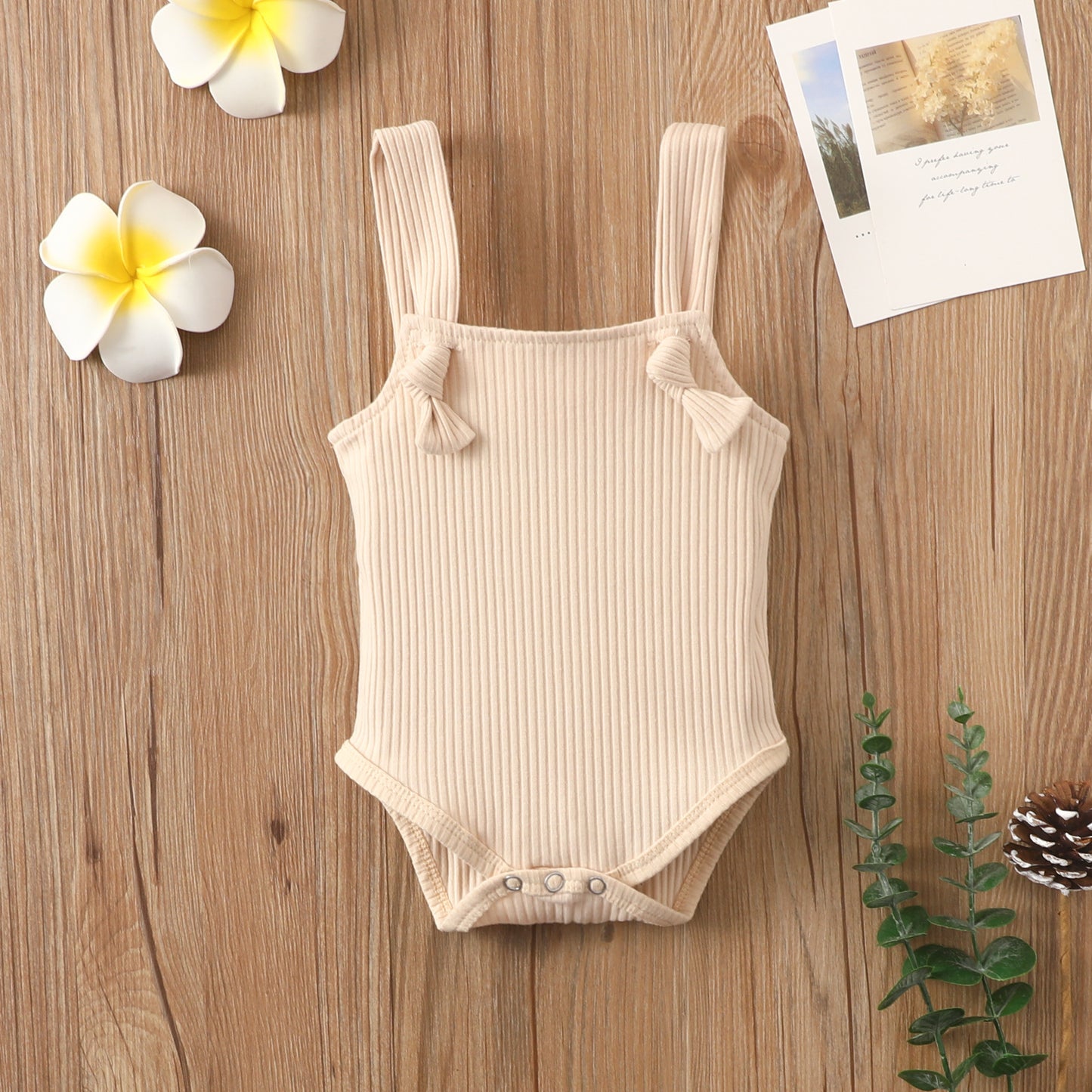 Earthy Cotton Strap Baby Romper